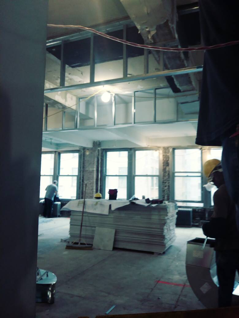 An interior of a building in Brooklyn, NY, before demolition